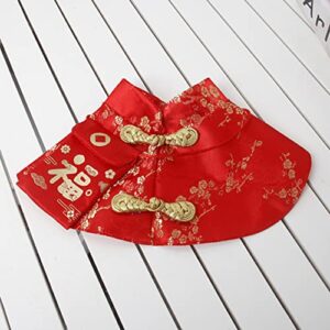 1pc Funny Costume Year Up Dynasty Decorative Dress Cloak Delicate Dog Size New Envelope Cape Pet Comfortable Dogs Chinese Coat Small Style Pets Cosplay L Red Clothes Cat