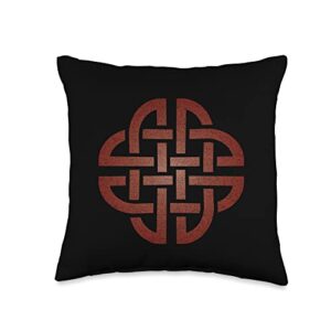 celtic knot irish gaelic scottish symbol ireland irish scottish trinity gaelic celtic knot samhain ireland throw pillow, 16x16, multicolor
