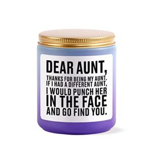 mothers day gifts for aunt, aunt gifts, best aunt ever gifts, aunt gifts from niece nephew, aunt birthday gift, funny thanksgiving christmas gifts for aunt auntie - acotxber lavender scented candles