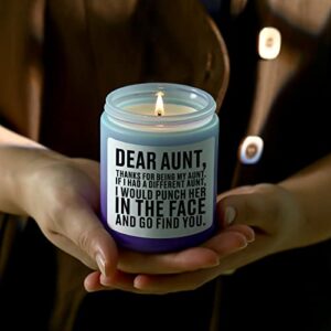 Mothers Day Gifts for Aunt, Aunt Gifts, Best Aunt Ever Gifts, Aunt Gifts from Niece Nephew, Aunt Birthday Gift, Funny Thanksgiving Christmas Gifts for Aunt Auntie - Acotxber Lavender Scented Candles