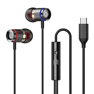 dsvotvot usb c headphones, earphones with microphone,type c stereo sound headphones wired in-ear earbuds for samsung galaxy s22 s21 fe oneplus 10 9 pro google pixel 6