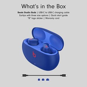 Beats Studio Buds - True Wireless Noise Cancelling Earbuds - Ocean Blue with AppleCare+ (2 Years)