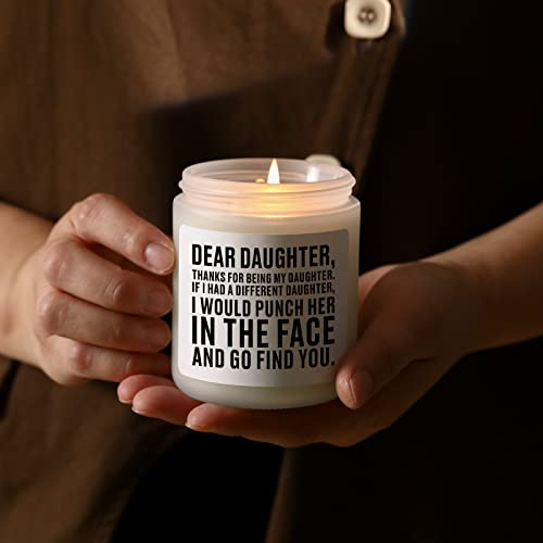 Daughter Gifts from Mom/Dad, Mothers Day Gifts for Daughter, Happy Birthday Gifts for Daughter Adult, Funny Christmas Valentine Day Graduation Gifts for Daughter from Mothers - to My Daughter Candle