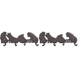 2pcs coat cartoon rustic hanging rail pig hanger towel for home and door pattern farmhouse animal kitchen sweaters hat cast racks holders special clothes coats iron room