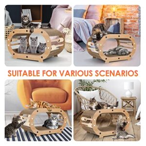 Large Cat Scratcher Bed - Cat Scrathing Cardboard,100% Recycled Paper Cat Scratchers for Indoor Cats - Cardboard Cat Bed, Chemical-Free Materials Cat Scratcher Lounge - Cat Scratch Pad