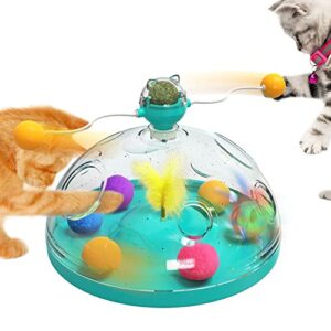 4 in 1 cat toy indoor for cats interactive best kitten puzzle toys seller kitty treasure chest puzzles smart stimulating mental stimulation brain games track balls teaser catnip ball with feather