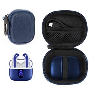 alltravel true wireless earbuds case compatible with tagry x08, tozo wireless earbuds like t6, t12, ta, nc9, nc2 (blue)