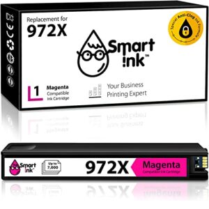 smart ink compatible ink cartridge replacement for hp 972x 972 x (magenta) to use with pagewide pro 477dw 577dw 452dw 477dn 452dn 577z 552dw p55250dw printers