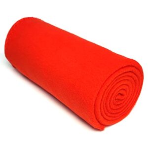 ngawari fleece throw blanket lightweight soft warm cozy pet blanket (red, 50 * 60 inch)