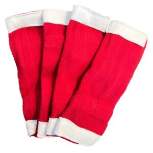 equitem red santa christmas felt horse leg wraps set of 4