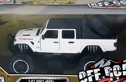 Motor Max 2021 Jeep Gladiator Rubicon, White 79145WWT - 1/27 Scale Diecast Model Toy Car