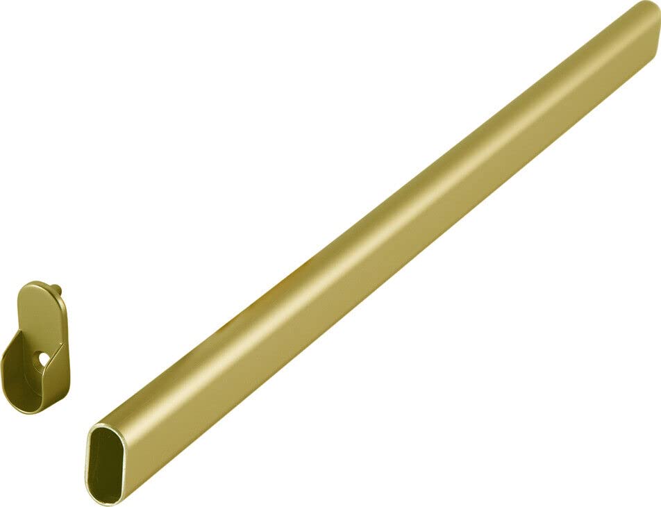 OVAL Closet Rod Matt Brass 33 Inches