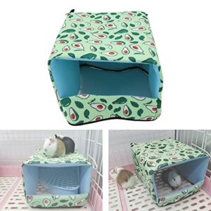 Zerodis Hamster Sleeping, Bottomless Small Pet Bed House Hook Fixed Comfortable for Guinea Pigs (30 * 25 * 19CM)