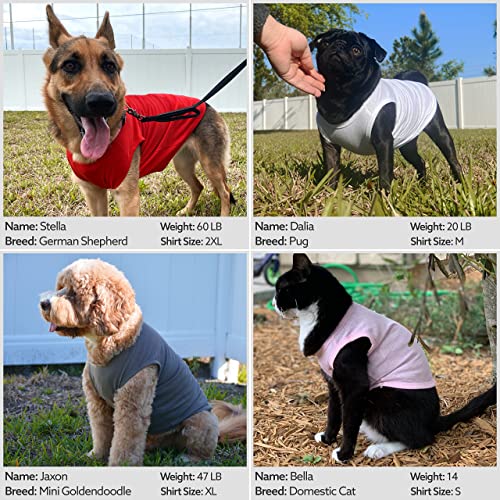Apparelyn Dog Shirt Blank Pet Clothes - for Small Medium and Large Dogs - 3 PCS Puppy or Cat T-Shirt - Soft and Breathable Cotton Sleeveless Vest