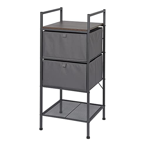 4-Tier Stackable Storage Tower With Drawers by Neatfreak! - Storage Cabinet With Drawers and Shelves For Clothes, Shoes & Accessories - Bedroom, Closet & Bathroom Organizer Tower