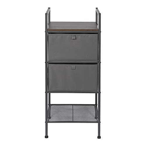 4-Tier Stackable Storage Tower With Drawers by Neatfreak! - Storage Cabinet With Drawers and Shelves For Clothes, Shoes & Accessories - Bedroom, Closet & Bathroom Organizer Tower