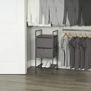 4-Tier Stackable Storage Tower With Drawers by Neatfreak! - Storage Cabinet With Drawers and Shelves For Clothes, Shoes & Accessories - Bedroom, Closet & Bathroom Organizer Tower