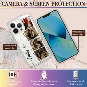 Somlatic Custom Phone Case Customized Photo Picture Name Clear Cases Personalized Make Your Own Phones Cover Compatible with iPhone 7 8 Plus X XS XR 11 12 13 Mini Pro Max Xmas Present