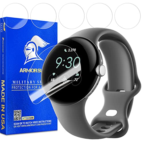 ArmorSuit (6 Pack MilitaryShield Screen Protector designed for Google Pixel Watch (2022) (41 mm) Anti-Bubble HD Clear Film - Made in USA