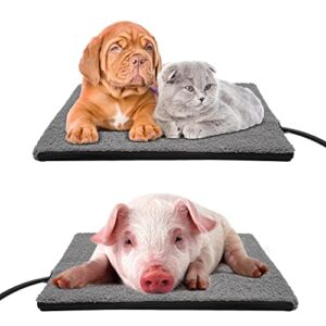 KHEARPSL Pet Heating Pad 12.5"x18.5" Livestock Heating Pad Chicken Coop Heater Heating Plate for Dog Cat Pig Chicken Sheep Rabbit Livestock Farm Animals (12.5 in x 18.5 in)