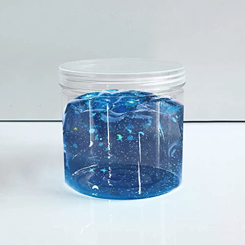 Slime Jars Storage Clear Empty Plastic Container with Lids Round Food Candy Clear Plastic Container 12 Pack 6.8OZ