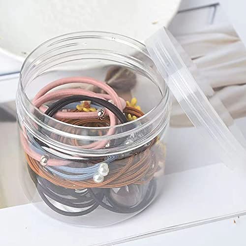 Slime Jars Storage Clear Empty Plastic Container with Lids Round Food Candy Clear Plastic Container 12 Pack 6.8OZ