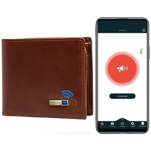 anti-lost bluetooth wallet tracker & finder gps position location credit card holder for men leather men's wallets cion pocket id window