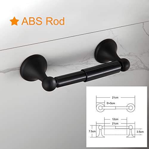 BGL Bathroom Hardware Set Matte Black Adjustable Expandable Bath Towel Bars Bathroom Accessory Set Towel Racks 8-Pieces Wall Mount