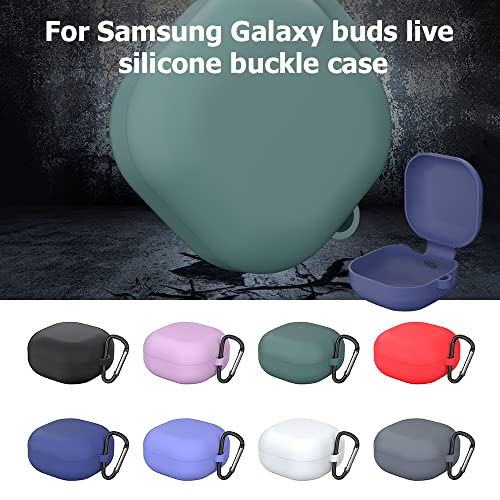 Protective Silicone Cover Earphone Compatible with for Samsung Galaxy Buds Live Bud 2 case Cover Dustproof Shell for Samsung Buds Pro Case Matte for Women Men Girls Boys