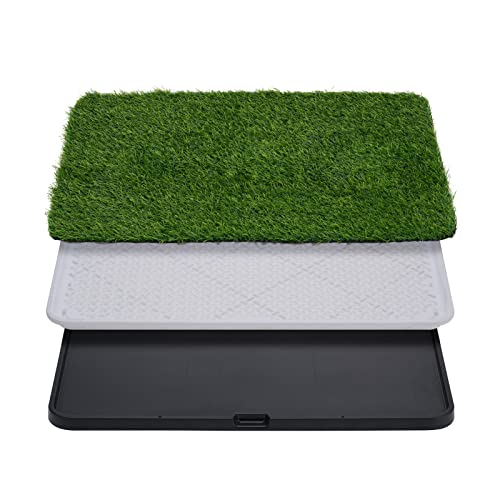 Dog Grass Pad with Tray, Artificial Grass Pee Pad, Reusable Training Potty Pad for Indoor and Outdoor Use