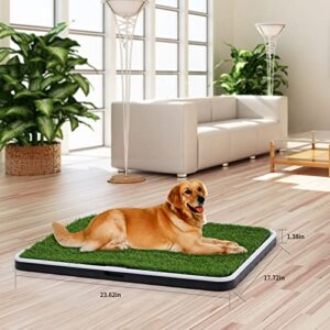 Dog Grass Pad with Tray, Artificial Grass Pee Pad, Reusable Training Potty Pad for Indoor and Outdoor Use