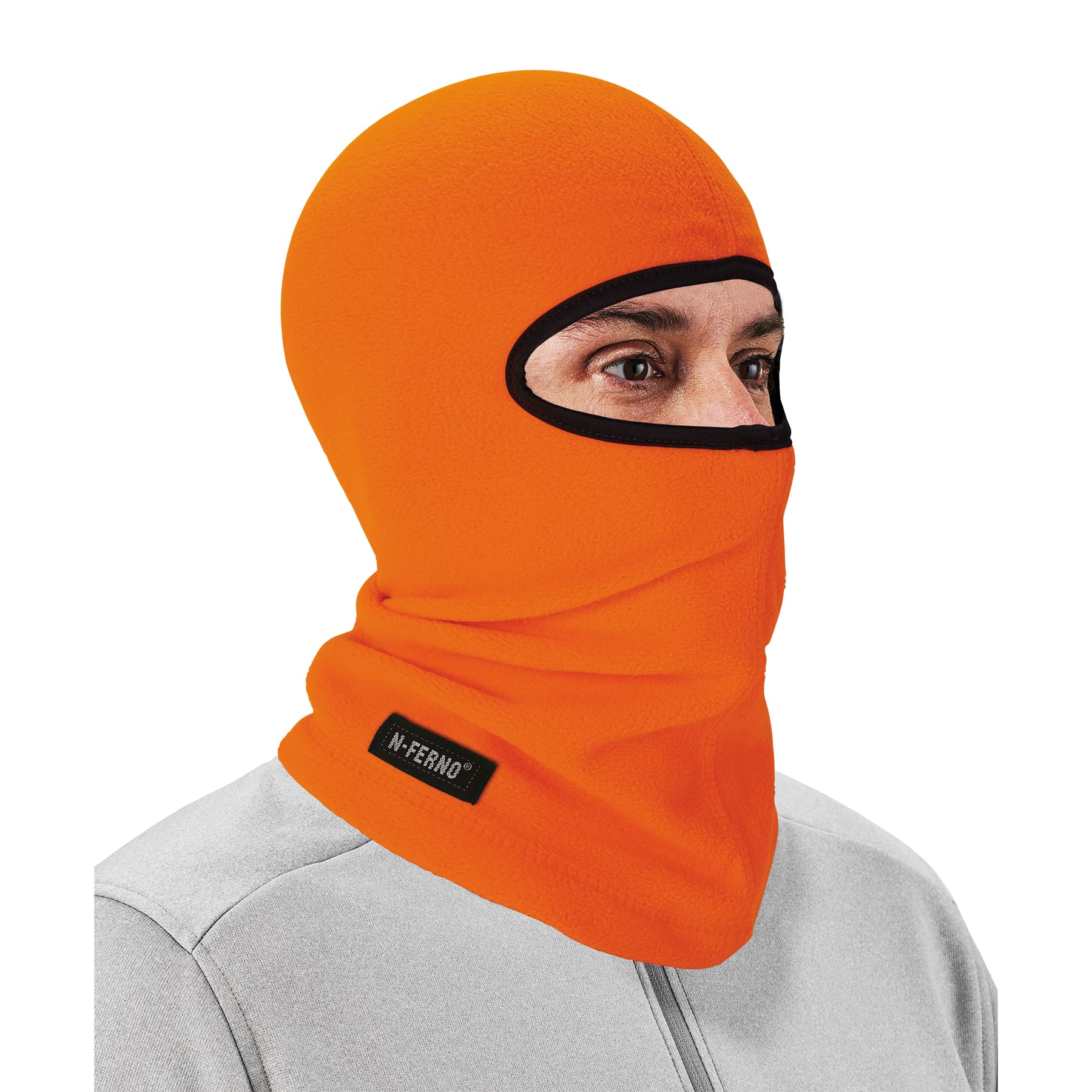 Ergodyne Standard Balaclava Face Mask-Fleece, Orange, One Size