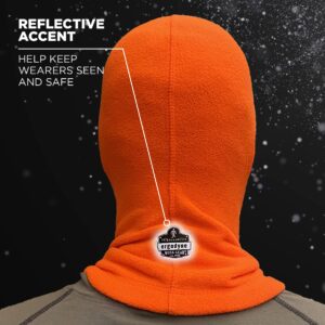 Ergodyne Standard Balaclava Face Mask-Fleece, Orange, One Size