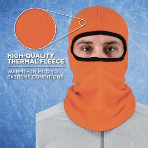 Ergodyne Standard Balaclava Face Mask-Fleece, Orange, One Size