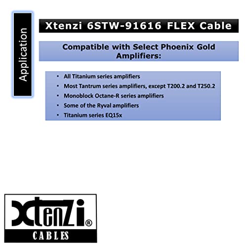 Xtenzi 6Pin Flex Cable XTFC Wire Accessory XT91616 for Amp Remote Knob Compatible with Phoenix Gold Amplifiers