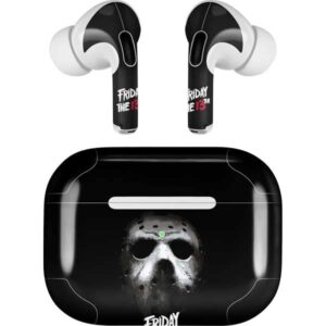 skinit decal audio skin compatible with apple airpods pro - officially licensed warner bros jason voorhees design