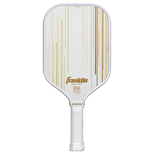 Franklin Sports Pro Pickleball Paddles - Signature Series Pro Pickleball Paddle with MaxGrit Surface - USA Pickleball (USAPA) Approved Tournament Pickleball Paddle - 13mm Polypropylene Core - Gold