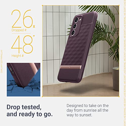 Caseology Parallax Designed for Samsung Galaxy S23 Case 5G (2023) [Military Grade Drop Tested] - Burgundy
