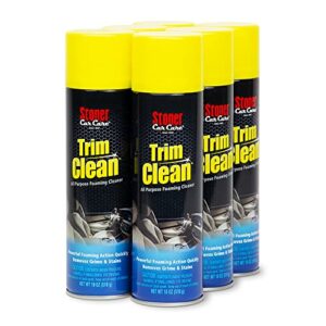 stoner car care 91134-6pk 18-ounce trim cleaner fast acting foaming cleaner quickly removes grime and stains to restore automotive interiors, pack of 6