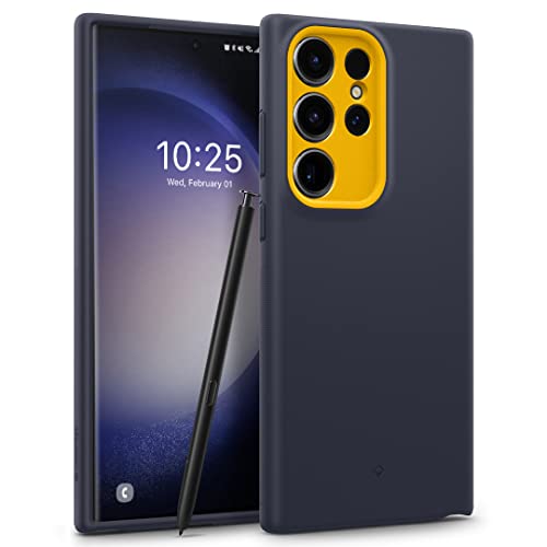 Caseology Nano Pop for Samsung Galaxy S23 Ultra Case 5G (2023) [Military Grade Drop Tested] Dual Layer Silicone Case - Blueberry Navy