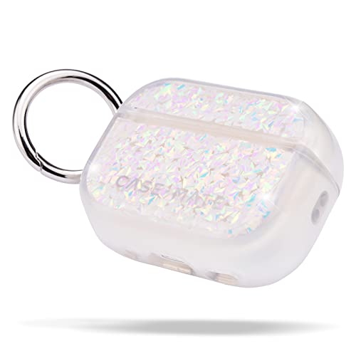 Case-Mate Apple AirPods Pro 2 Case Cover with Keychain (Silver) - Twinkle Stardust [Wireless Charging Compatible] [Front LED Visible] Cute Case for AirPods Pro 2 with Anti-Scratch, Shockproof Material