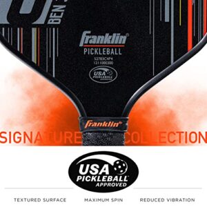 Franklin Sports Pro Pickleball Paddle - Signature Series 13MM Pickleball Paddle with MaxGrit Technology - Black/Orange