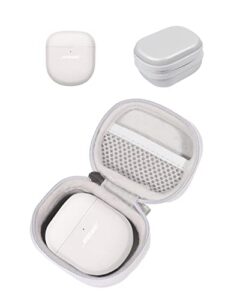 getgear case for new bose quietcomfort earbuds ii, wireless bluetooth earbuds (smoke white)