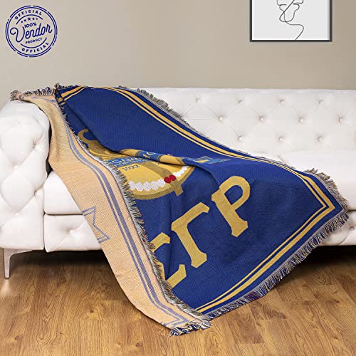 Bad Bananas BBGreek Sigma Gamma Rho Sorority Paraphernalia - Official SGRho Centennial Vendor - Woven Tapestry Throw Blanket - 51 x 63 Inches