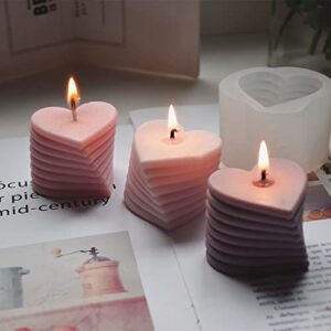 Amikadom #0oG90k Love Rotary Superposition Candle Silicone Dislocation Decoration DIY Korean Handmade Creative Cake Decoration