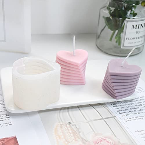 Amikadom #0oG90k Love Rotary Superposition Candle Silicone Dislocation Decoration DIY Korean Handmade Creative Cake Decoration