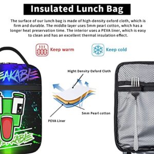 Yiwbor Portable Lunch Bag Insulated Lunch Box Reusable Cooler Totes Bag for Women Adult Girl Work Picnic Camping