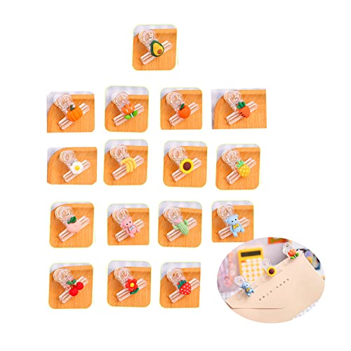 16 Pack Chip Bag Clips Transparent Kitchen Clips Cartoon Plastic Bread Bag Clips Cute Chip Clips Funny Bag Clips for Chips Snacks Food Storage