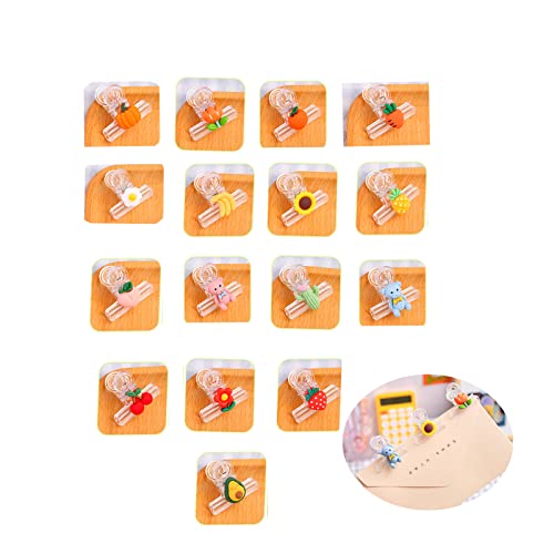 16 Pack Chip Bag Clips Transparent Kitchen Clips Cartoon Plastic Bread Bag Clips Cute Chip Clips Funny Bag Clips for Chips Snacks Food Storage