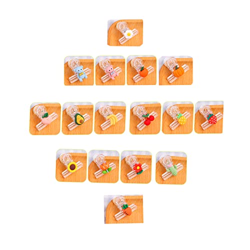 16 Pack Chip Bag Clips Transparent Kitchen Clips Cartoon Plastic Bread Bag Clips Cute Chip Clips Funny Bag Clips for Chips Snacks Food Storage